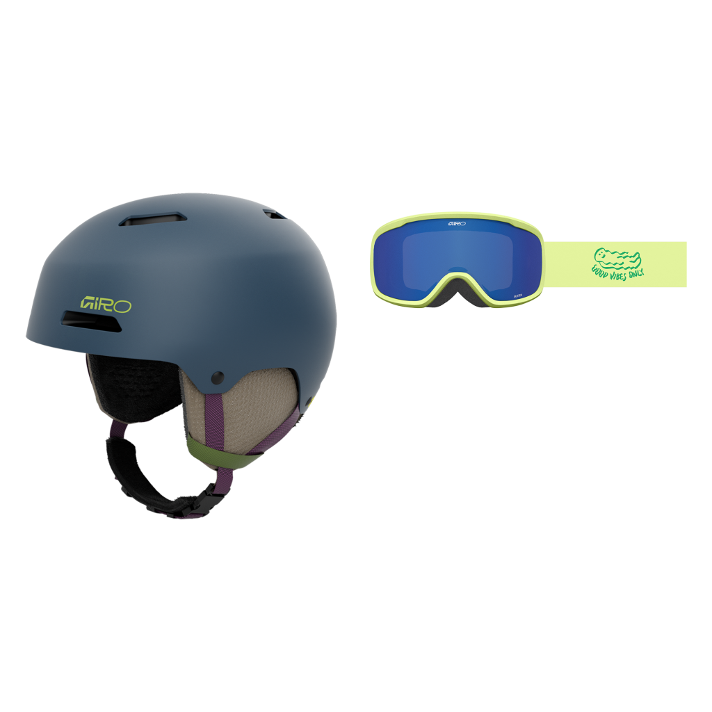 Giro Crüe MIPS Skihelm/Skibrille Kombo in BLAU