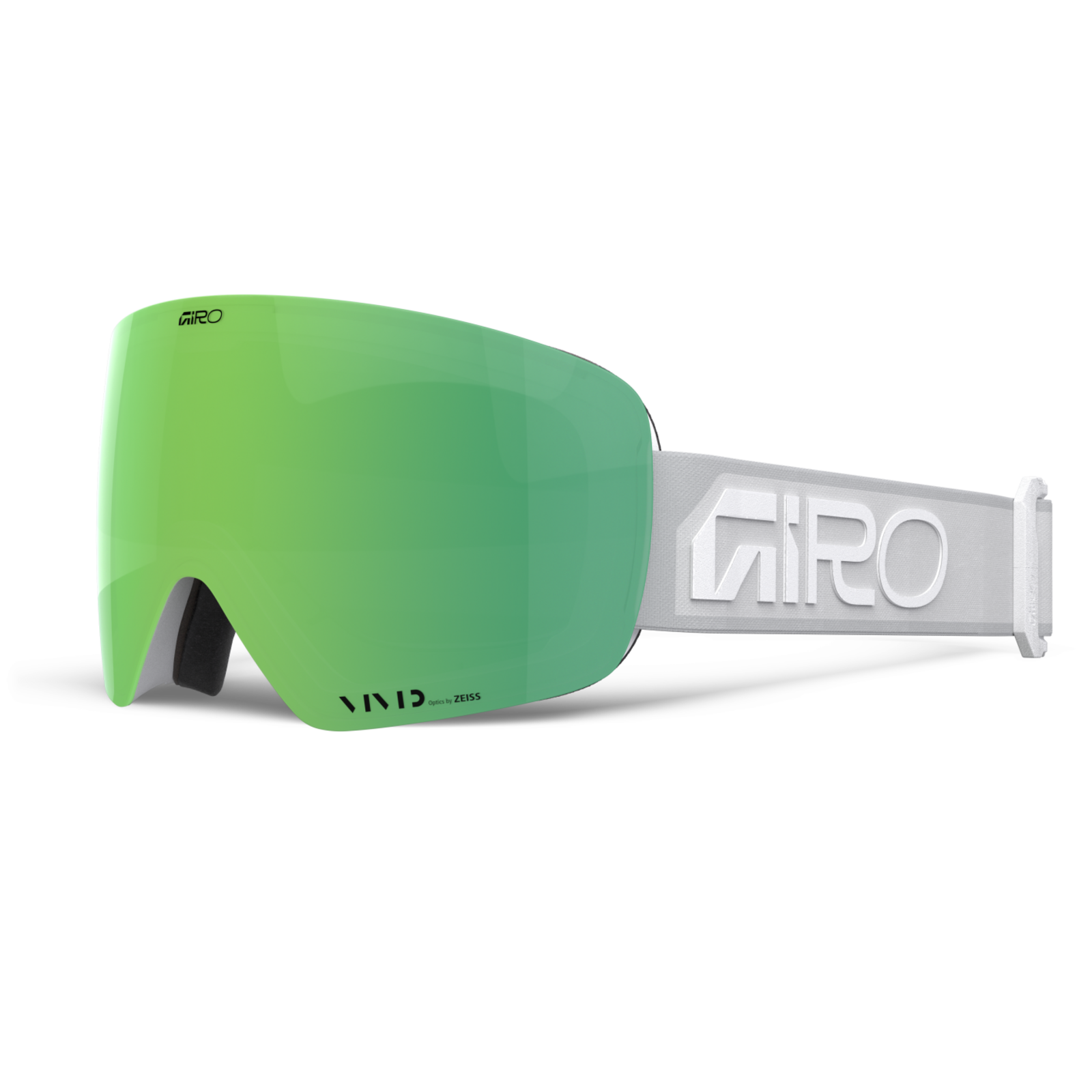Contour Vivid Goggle Skibrille white wordmark vivid emerald S2 +S1