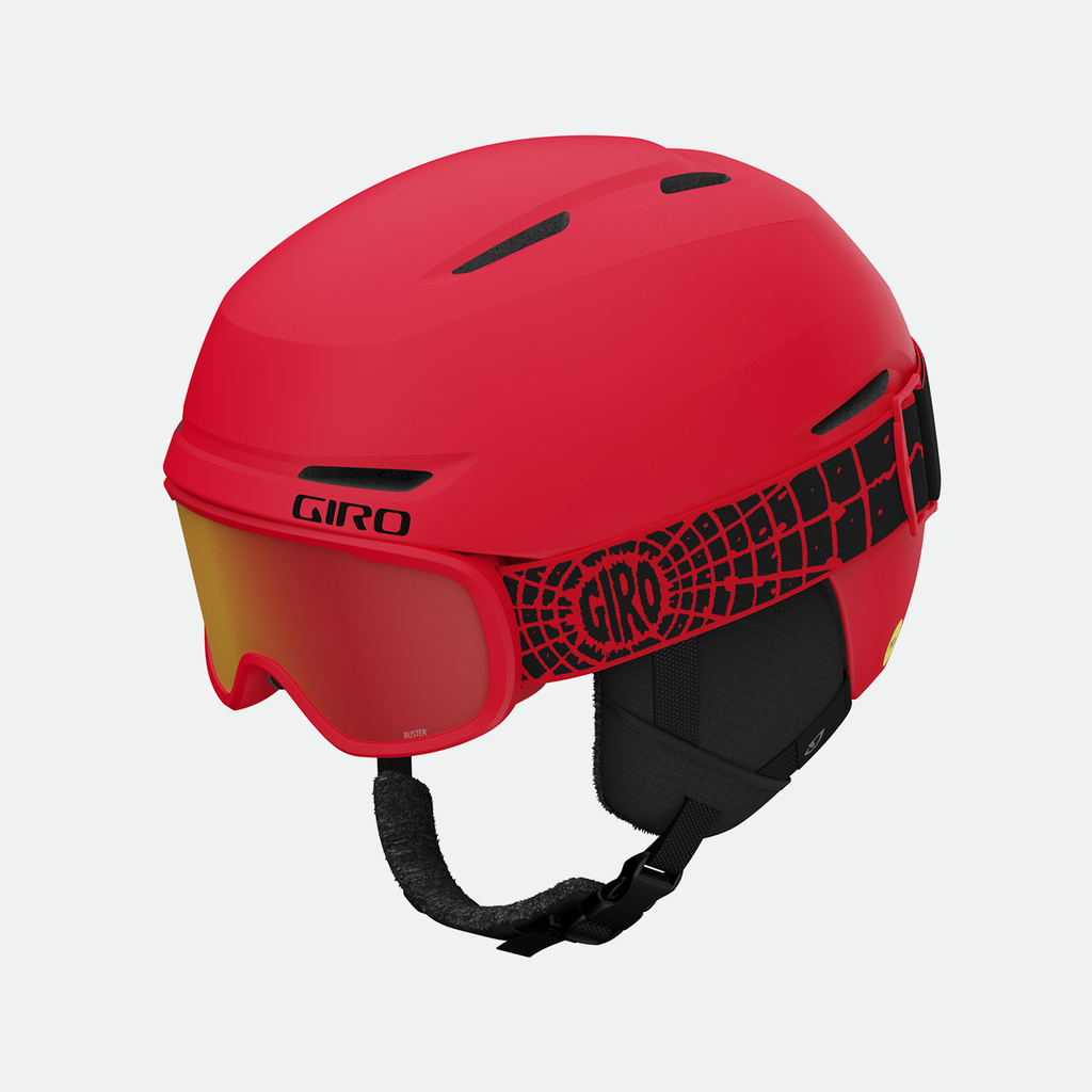 Giro Spur Flash Skihelm/-brille Kombo in ROT