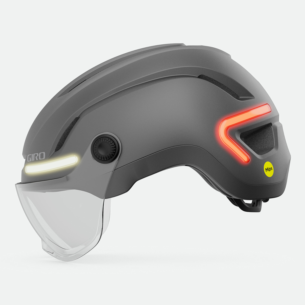 Giro Ethos LED Shield MIPS Stadt- und E-Bike Helm in GRAU