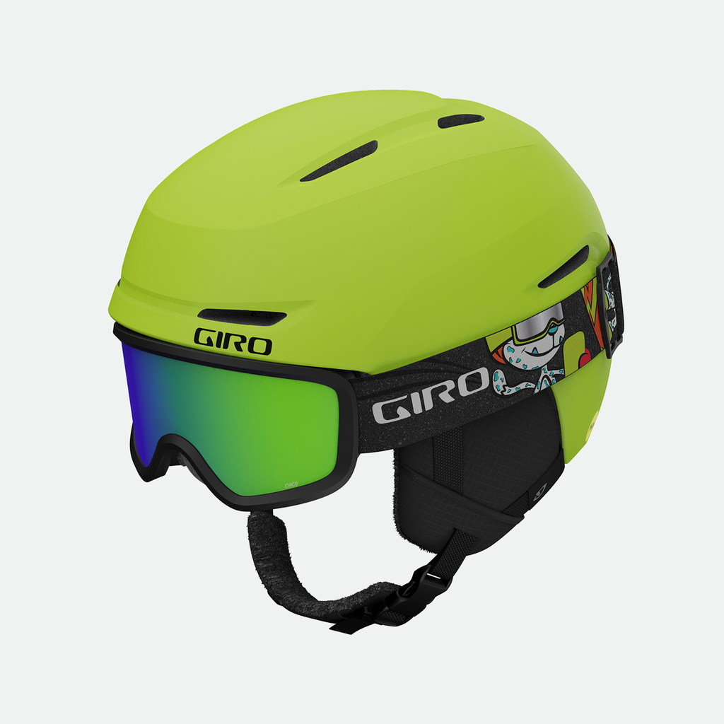 Giro Spur Flash Skihelm/-brille Kombo in GRÜN