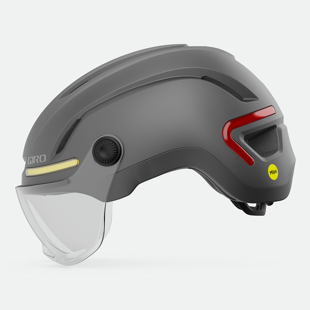 Giro Ethos LED Shield MIPS Stadt- und E-Bike Helm in GRAU