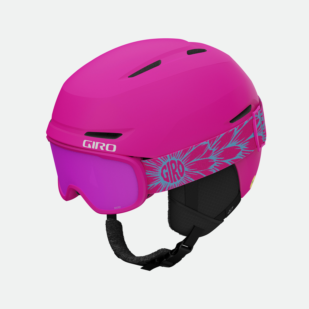 Giro Spur Flash Skihelm/-brille Kombo in PINK