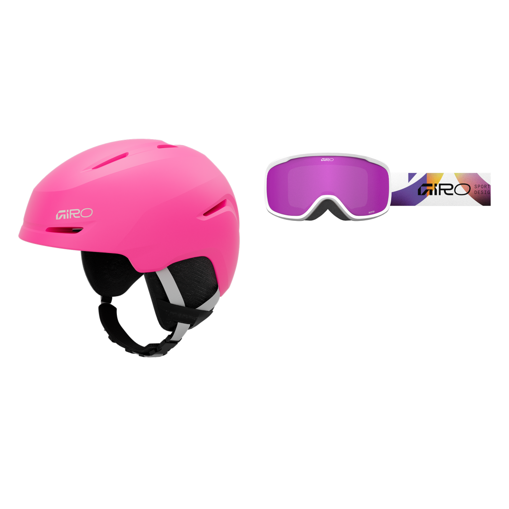 Giro Spur Skihelm/Skibrille Kombo in PINK