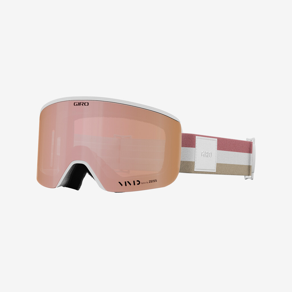 Giro Eyewear - Ella Vivid Goggle - white lx stripe;vivid rose gold S2;+S1 - one size