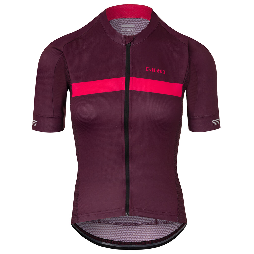 Giro Textil - W Chrono Jersey - dark cherry/raspberry stripe